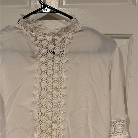 Anne Fontaine White Lace Blouse - Picture 6 of 10